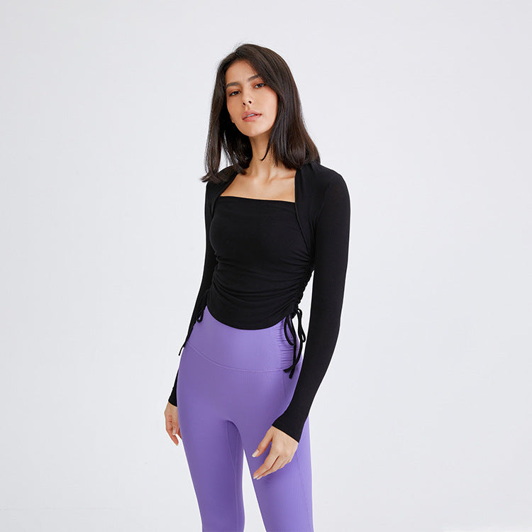 Casual Tight Workout Clothes For Women Quick-drying Exercise Top Elastic Yoga Clothes